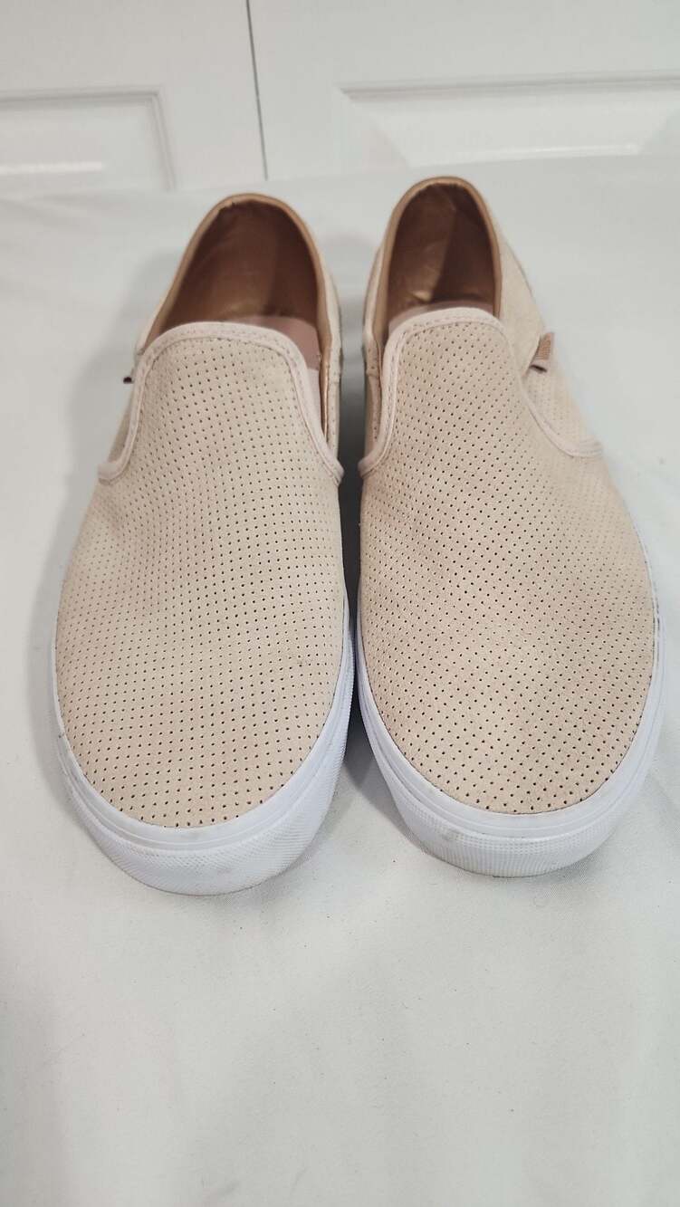 Vans Classic Slip-On Perforated Blush Pink Rose Gold Lining Women's Size 11